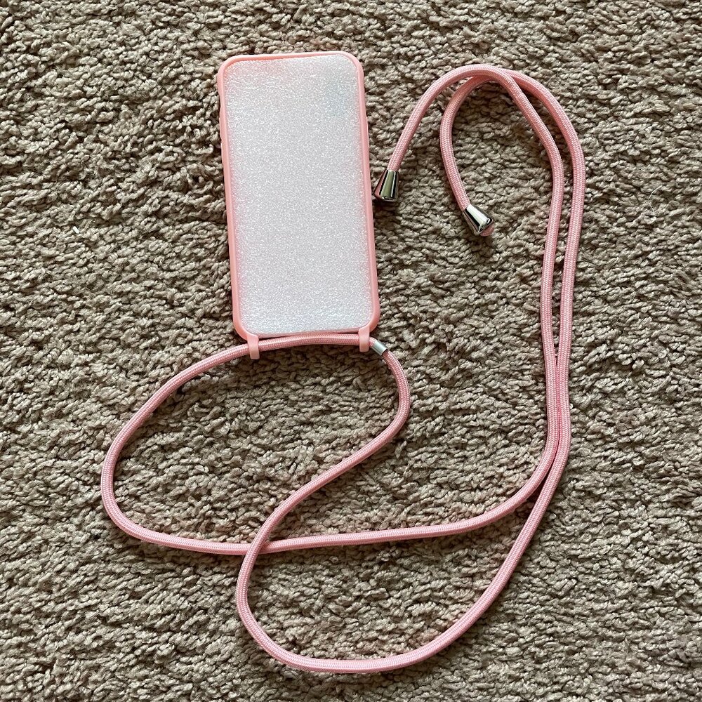 Iphone 10 silicone shockproof protective case with adjusable crossbody/neck cord